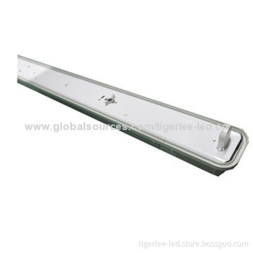 Single T8 LED emergency tube light fixture with battery backup, AC 200-240V, 9/18/22W